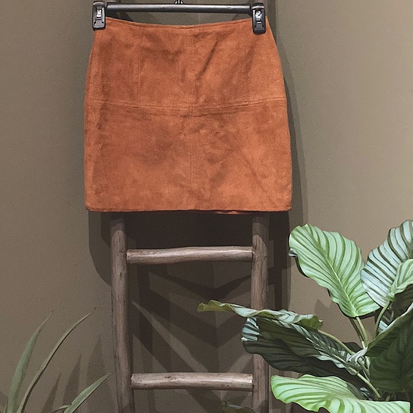 ASOS Dresses & Skirts - ASOS camel suede mini skirt